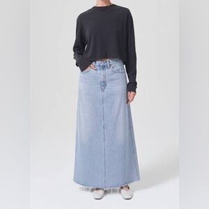 Agolde Hilla Maxi Denim Skirt 28